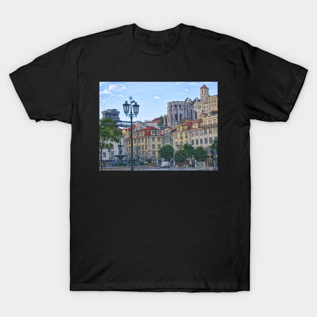 Rossio, Lisbon, Portugal T-Shirt by vadim19